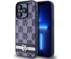 Dėklas Aizmugurējais vāciņš DKNY - DKNY PU Leather Checkered Pattern and Stripe Case for iPhone 15 Pro Max Mėlyna 3666339263362 57983120373 (3666339263362)
