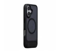 Dėklas Aizmugurējais vāciņš Evelatus Apple iPhone 16 Rubber Coated MagSafe With Stand Case Juodas EVEAPP16RMSCB ()