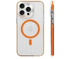Dėklas Back cover Evelatus Apple iPhone 16 Suitcase MagSafe Case Transparent Oranžinis