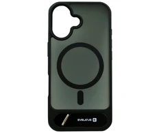 Dėklas Aizmugurējais vāciņš Evelatus Apple iPhone 17 Rubber Coated MagSafe With Stand Case Juodas EVEAPP17RCMSCB ()