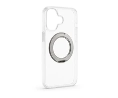 Dėklas Aizmugurējais vāciņš Evelatus Apple iPhone 17 Hybird Case With Magsafe PC+TPU 360 Metal Stand Transparent