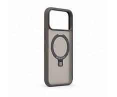 Aizmugurējais vāciņš Evelatus Apple iPhone 18 Pro Shield Case With MagSafe &amp; Stand Matte Ring Smoke Pilkas