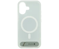 Dėklas Aizmugurējais vāciņš Evelatus Apple iPhone 17 Rubber Coated MagSafe With Stand Case Sidabrinis 4752192105440 EVEAPP17RCMSCS (4752192105440)