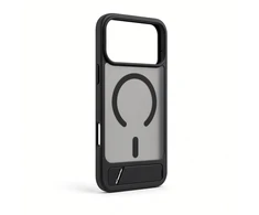 Aizmugurējais vāciņš Evelatus Apple iPhone 18 Pro Max Rubber Coated MagSafe With Stand Case Juodas