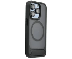 Dėklas Aizmugurējais vāciņš Evelatus Apple iPhone 15 Rubber Coated MagSafe With Stand Case Juodas EVEAPP15RMSCB ()
