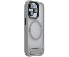 Dėklas Aizmugurējais vāciņš Evelatus Apple iPhone 16 Pro Max Rubber Coated MagSafe With Stand Case Sidabrinis EVEAPP16PMRMSCS ()