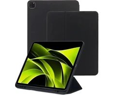 Dėklas planšetiniam kompiuteriui iLike Dėklas knyga iPad Pro 13 (2024) 7th Gen Tri-Fold Eco-Leather* Stand Case Juodas ILK-TRC-A11-BK