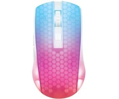 Belaidė pusiau permatoma DELTACO GAMING pelė, RGB, itin lengva, balta / GAM-145-W