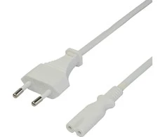 Maitinimo laidas DELTACO CEE 7/16 - C7, 1,5m, baltas / 1902293
