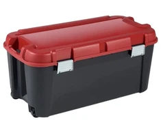 Keter Diy Box with lid Totem 80L 79.5x39.5x37.1cm juodas/red