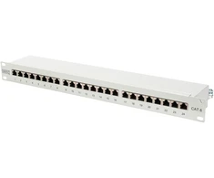 DIGITUS Patchpanel 1HE 24-Port Cat6 geschirmt grau