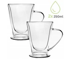 Dvigubų sienelių stiklinių puodelių rinkinys (2 vnt.), po 250 ml, Kamille, 9019