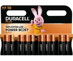 Duracell Plus Alkaline Baterija Mignon AA LR06 1.5V Extra Life (10 pieces AA (LR06)) ()