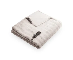 Duux Yentl Heated Overblanket, 200 x 200 cm | DXOB12 | Number of heating levels 9 | Number of persons 1 | Washable | Remote control | Premium faux fur | 200 W | Bubble Gray
