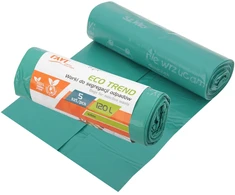ECO TREND šiukšlių maišai, 120 l, 5 vnt., žali/balti (stiklui), 20 x 6 x 6, 00743, Simple Solution