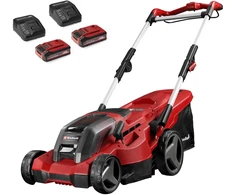Einhell Akumuliatorinė vejapjovė GE-CM 36/37 Li, 36 voltų (2 x 18 V raudona/juoda, 2 x Li-Ion Plus akumuliatoriai 4,0 Ah)