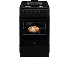 Electrolux Akcija! A00bc 600 serijos dujinė viryklė su elektrine orkaite, juoda, 50 cm LKK560010K
