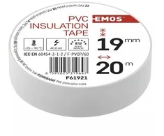 Agam Izolacyjna lente PVC 19mm x 013mm x 20m balta
