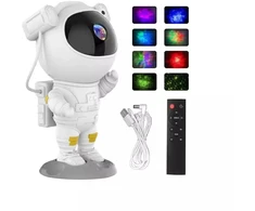 Elight A1 Astronout 360 grādu rotējošas galvas Zvaigžņu debesu &amp; Nebula projektors ar Pulti Balts