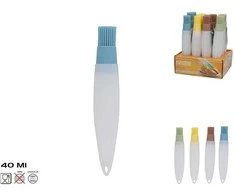 Aliejaus buteliukas su silikoniniu šepetėliu 40 ml, 4 rūšių, 19 x 4 x 4 cm, KITCHEN&amp;GO