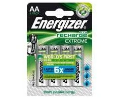 ENERGIZER Extreme AA Rechargable HR6 1 2V 2300mAh 4 pcs