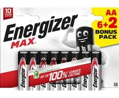 Energizer battery Max Alkaline AA CHP8 6+2
