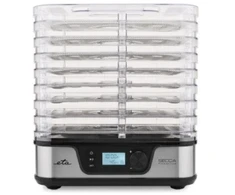 ETA Grybų, vaisių ir daržovių džiovintuvas | ETA930190000 Secca Premium | Power 380 W | Number of trays 8 | Temperature control | Integrated timer | Sidabrinis