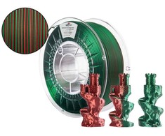 3D plastik PLA dwustronny Magic silk FOREST FLAME (žalia, raudona) 1kg Spectrum