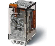 Finder Miniatiūrinė relė 4P 7A 24V DC bandymo mygtukas, skirtas aktyvavimo indikatoriui (55.34.9.024.0040)
