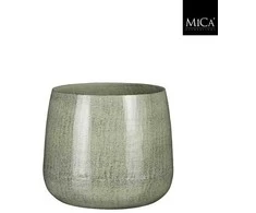 Boltze vazonas Mica Benson 1071766 metalinis Ø 12 cm pilka
