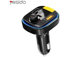 FM modulators yesido Bluetooth to FM Convert 43W fast car charger Y45 Juodas Y45 ()