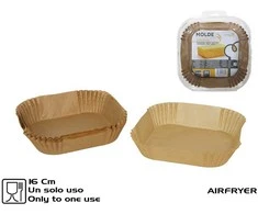 Karšto oro gruzdintuvės popierinė kepimo forma 16 cm (50 vnt.), 5 x 20 x 20 cm, KITCHEN&amp;GO