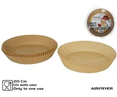 Karšto oro gruzdintuvės popierinė kepimo forma 20 cm (100 vnt.), 5 x 24 x 24 cm, KITCHEN&amp;GO