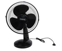 Rosberg Stalinis ventiliatorius, 30 W, 30 cm, 3 greičių pasirinkimai, reguliuojamo pakreipimo galvutė, juoda