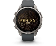 „Garmin fenix 9 Pro“ išmanusis laikrodis, 47 mm, titano korpusas su grafito ir juodos spalvos silikonine apyranke
