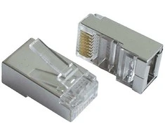 GEMBIRD PLUG5SP/50 Gembird ekranuotas modulinis kištukas 30u auksiniu dengtas, 50 vnt, vientisas ir suvytas