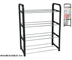 Gerimport 4 līmeņu apavu plaukts 40 x 18 5 x 58 5 cm 8445393371528 (8445393371528)