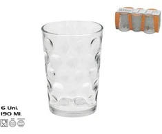Stiklinės (6 vnt.) 190 ml, 10 x 9 x 7 cm, KITCHEN&amp;GO