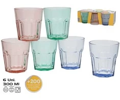 Stiklinės (6 vnt.) 300 ml, 9 x 8,7 x 8,7 cm, KITCHEN&amp;GO