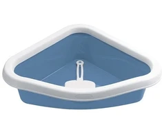 Stefanplast kačių kraiko dėžė Sprint Corner 56x40x14cm mėlynas baltas