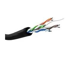 Goobay lauko tinklo kabelis | CAT 5e U/UTP | AWG 26/7 | Kabelio ilgis: 100 m | Juodas