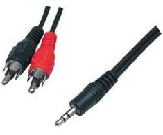 Goobay Kabelis 2xRCA – 3.5mm stereo kištukai 10m
