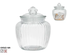 Lumarko Greta stiklinis słoik 1350 ml 14.00 x 14.00 x 17.00 KITCHEN&amp;GO