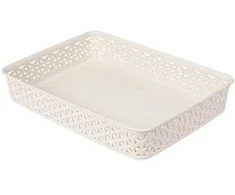Plastikinė dėžė My Style Rattan A5 Curver 6x25.6x20cm kreminės spalvos