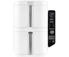 Karšto oro gruzdintuvė Ninja Double Stack XL, 2 lygių, 9,5 l, SL400EU, balta