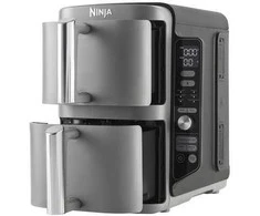 Karšto oro gruzdintuvė Ninja Double Stack XL, 2 lygių, 9,5 l, SL400EU, Tamsiai pilka