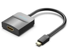 Vention USB-C į HDMI išorinis vaizdo adapteris 0,15 m Juodas