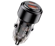 Ikaku Įkroviklis Kaku KSC-1175 Dual port 60W Car charger USB + Type-C
