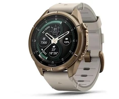 Išmanusis laikrodis Garmin fenix 9 Pro – inReach, 43mm, Autumn Gold Titanium with Kreminis/French Pilkas Silicone Band