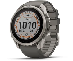 Išmanusis laikrodis Garmin fēnix® 9 Pro - Solar inReach® – 51 mm, Titanas su akmenėlių pilkos spalvos silikoniniu dirželiu | 010-04339-01